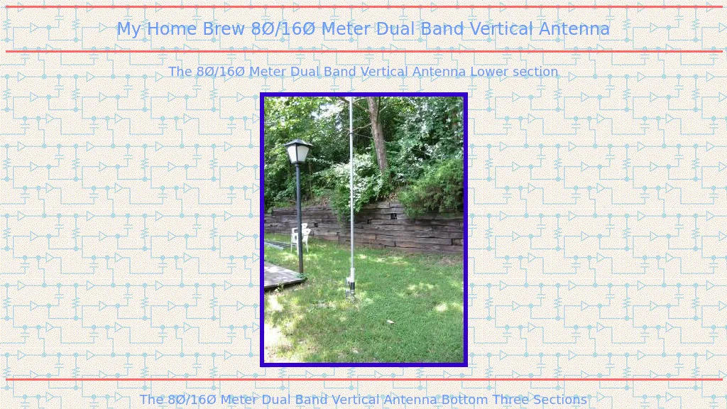 80/160 Dual band vertical