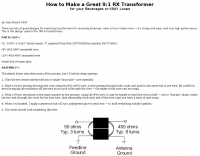 How to Make a Great 9:1 RX Transformer