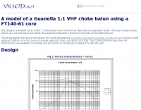Guanella 1:1 VHF choke balun