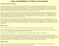 VA7OJ/AB4OJ's IC-756Pro III User Review