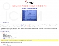 Replacing IC-756 LCD Display