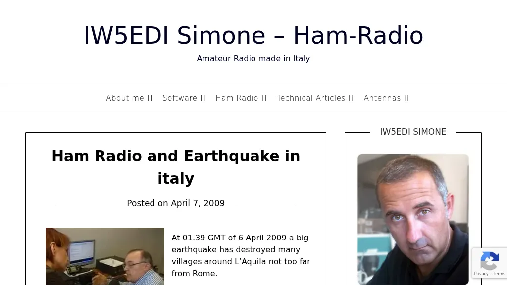 Ham Radio and Heartquake in italy