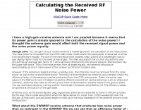 Calculating the Received RF Noise Power