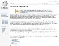 Propagation/Sporadic E