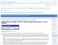 SDR-1000 and Weak Signal