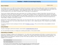 Ham Radio Caravanning/Camping List