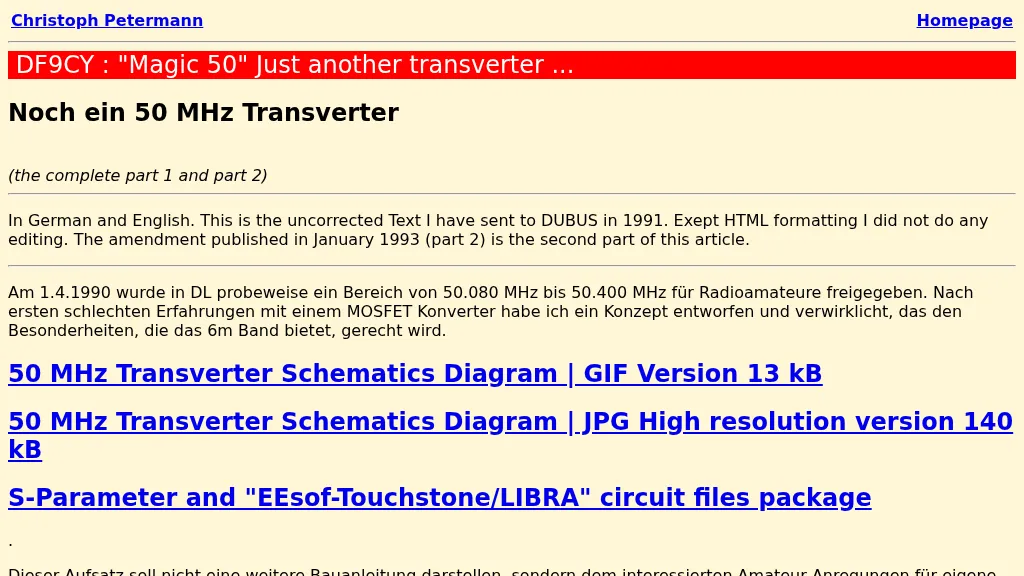 50 MHz Transverter idea