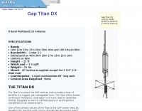 Radio Equipment/HF Vertical Antenna/GAP Titan
