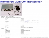 20m CW Transceiver