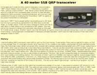 A 40 meter SSB QRP transceiver
