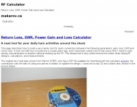 Return Loss, SWR, Power Gain and Loss Calculator