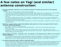 Yagi antenna construction notes