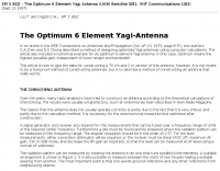 The Optimum 6 Element Yagi-Antenna