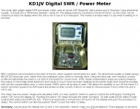 KD1JV Digital SWR / Power Meter