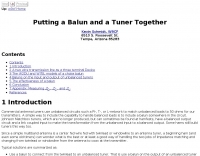 Putting a Balun and a Tuner Together