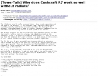 Why does Cushcraft R7 work so well without radials