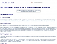 Unloaded vertical as a multi-band HF antenna