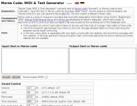 Morse Code MIDI & Text Generator