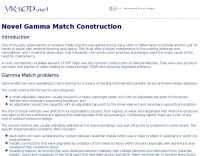 Novel Gamma Match Construction