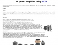 HF power amplifier using GI7B