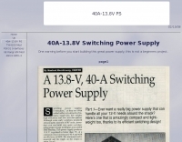 40A-13.8V Switching Power Supply