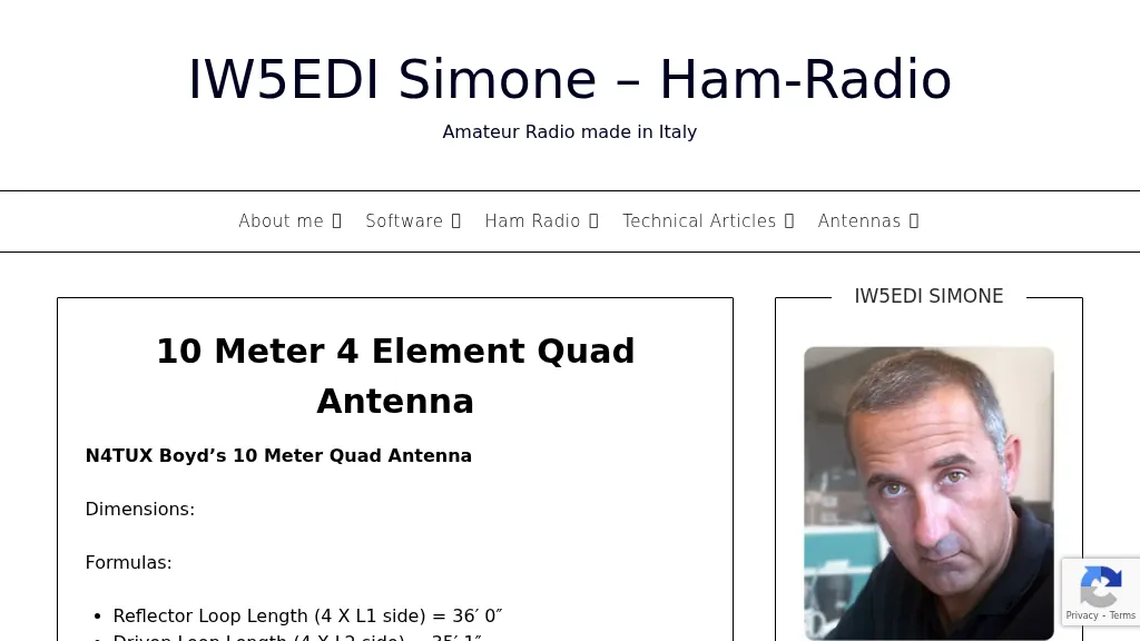 10 Meter 4 Element Quad Antenna