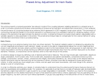 Phased Array Adjustment