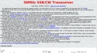 50MHz SSB/CW Transceiver