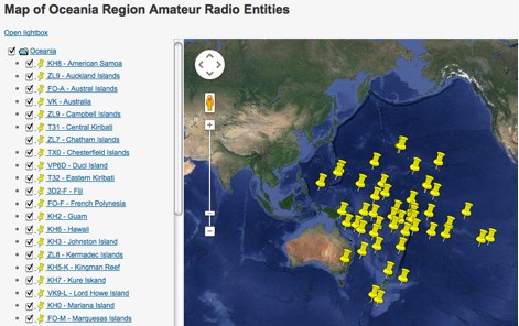 Oceania Radio Entities Map