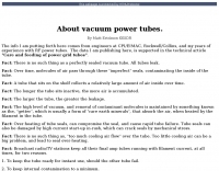 About vacuum power tubes