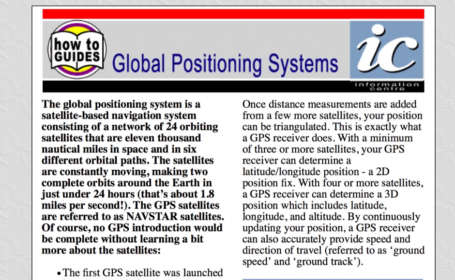Global Positioning Systems
