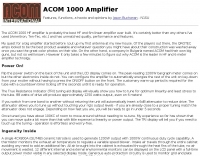 ACOM 1000 review by N1SU