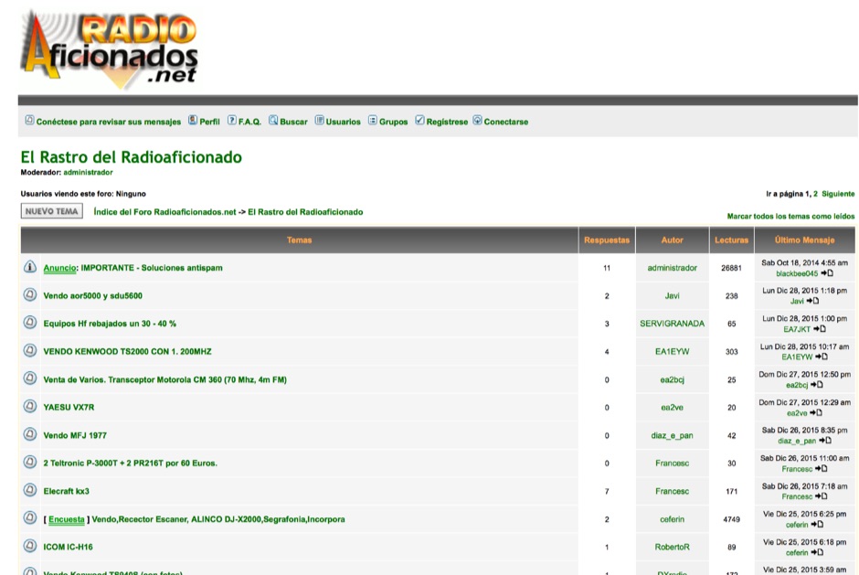 RadioAficionados.net annuncios