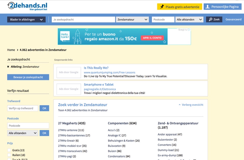 Tweedehands Zendamateur