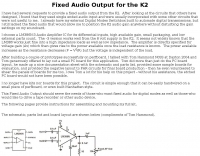 Fixed Audio Output for the K2