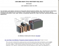 Car and Deep Cycle Battery FAQ