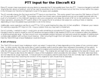 PTT INPUT for the Elecraft K2