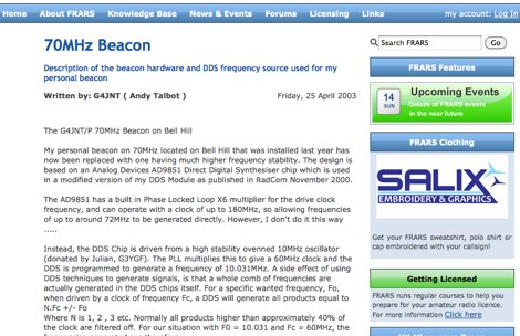70MHz Beacon