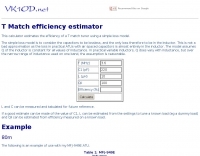 T Match efficiency estimator