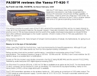 PA3BFM reviews the Yaesu FT-920