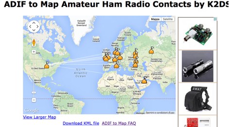 ADIF to Map Amateur Ham Radio Contacts by K2DSL