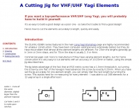 Cutting Jig for VHF/UHF yagi elements