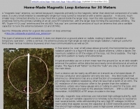 Magnetic Loop for 30 Meters