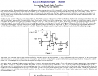 Integrated Circuit Audio Amplifiers