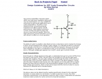 Design Guidelines for JFET Audio Preamplifier Circuits