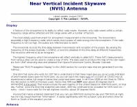 Near Vertical Incident Skywave  Antenna
