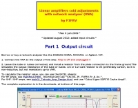 Using VNA to adjust Linear amplifiers