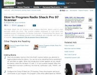 How to Program Radio Shack Pro 97