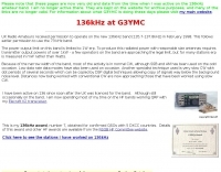 136kHz at G3YMC
