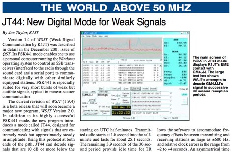 ARRL web: EME and Weak Signals